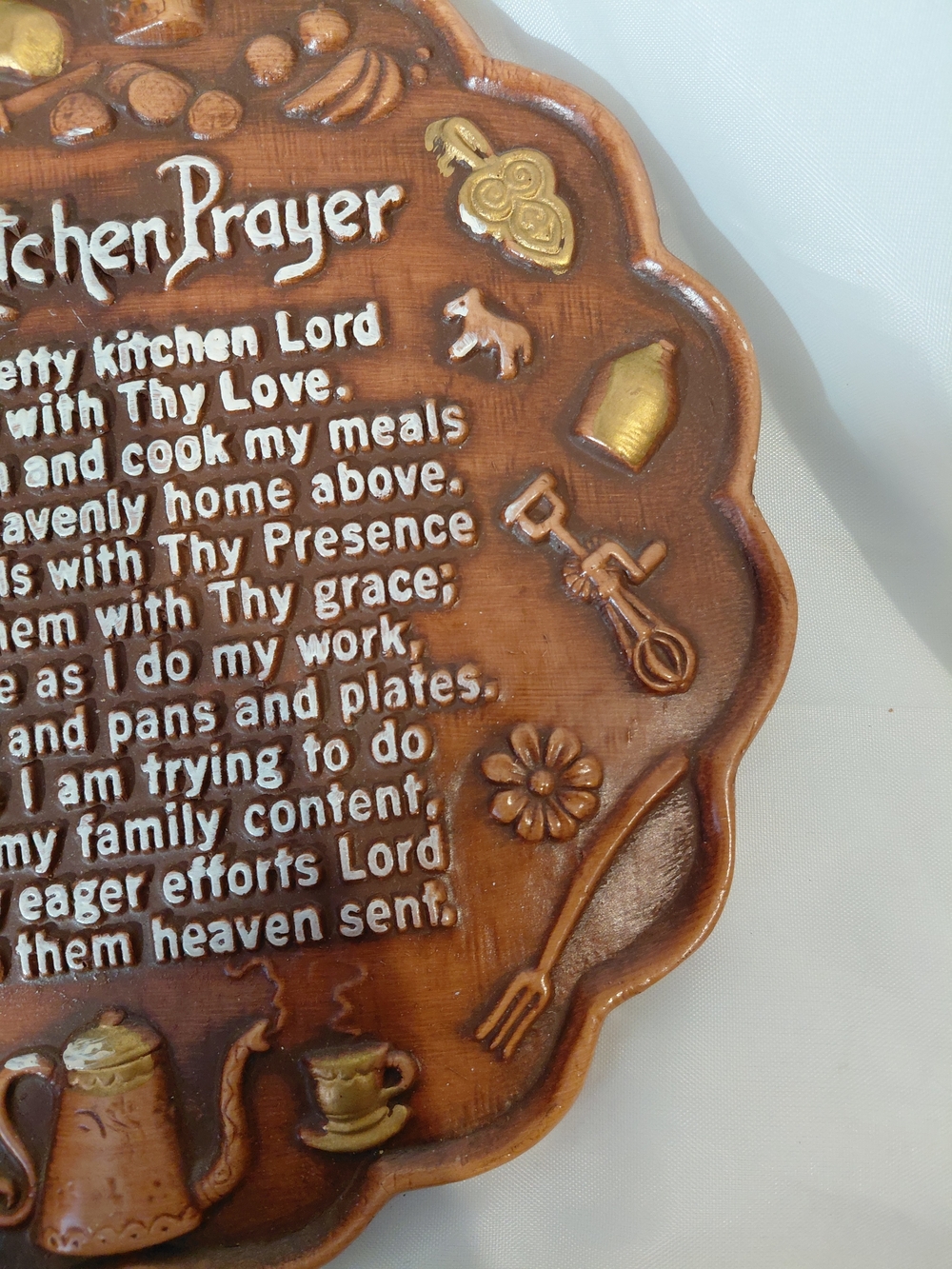 Source Unknown Brown and Gold 'My Kitchen Prayer' Decorative Plaque - Picture 2 of 6